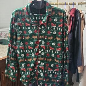 Carters Festive Green Christmas Pajama Set